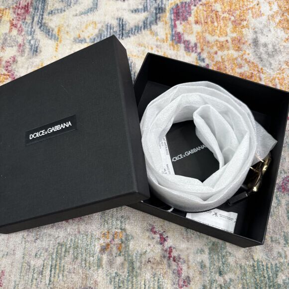 Dolce Gabbana White Logo Belt - Picture 5 of 7
